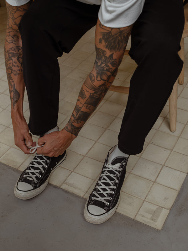 MEN ANKLE TROUSER - BLACK