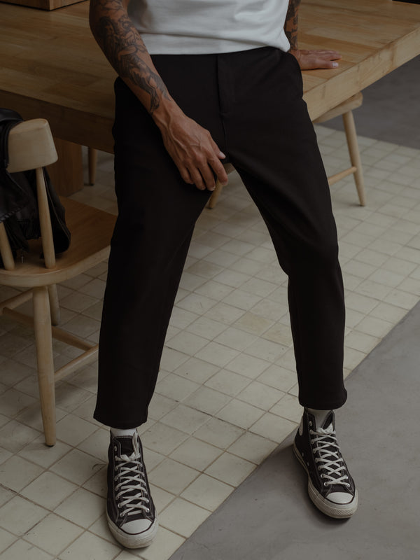 MEN ANKLE TROUSER - BLACK