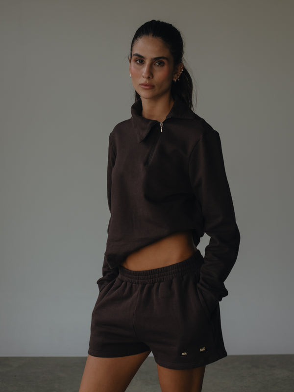 CLASSIC SWEATSHORTS - ESPRESSO