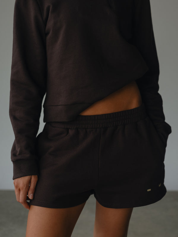 CLASSIC SWEATSHORTS - ESPRESSO