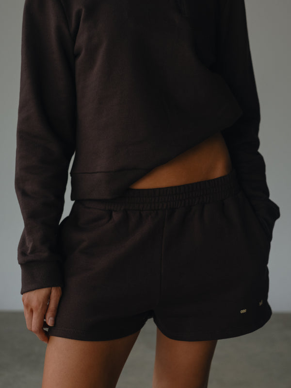 CLASSIC SWEATSHORTS - ESPRESSO