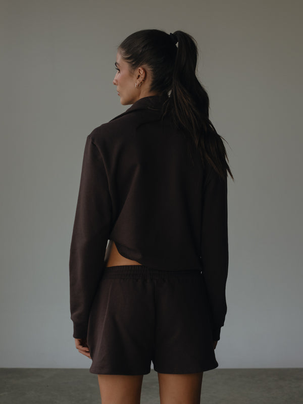 CLASSIC SWEATSHORTS - ESPRESSO