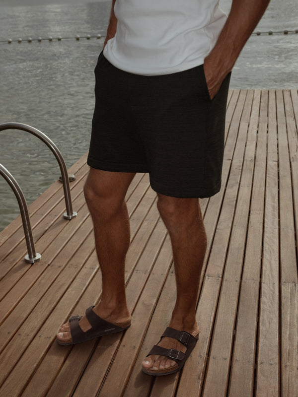 MEN RUSTIKE SHORTS - BLACK