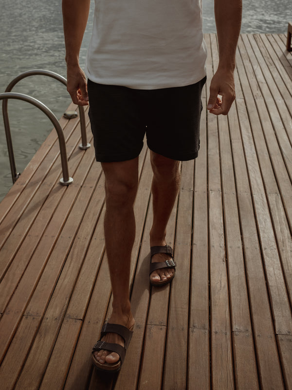 MEN RUSTIKE SHORTS - BLACK