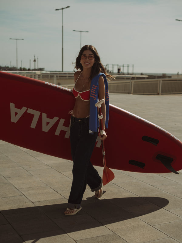 SUMMER TOWEL - BLUE & NEON FLARE