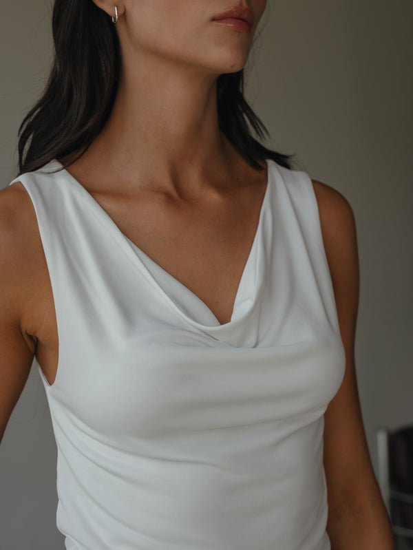 FLOWY TANK TOP - SOFT WHITE