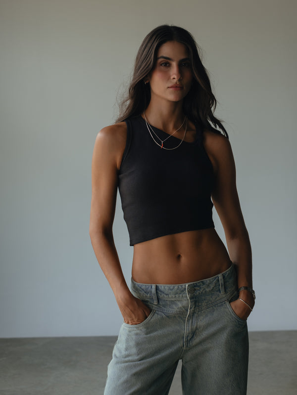 DESIGUAL TANK - BLACK