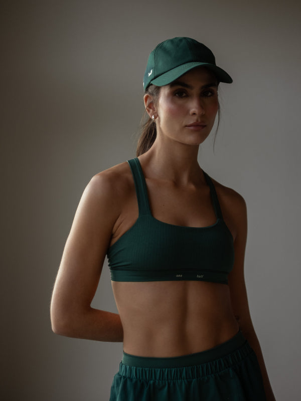 CONTOUR SEAMLESS CROP TOP  - MYSTIC GREEN