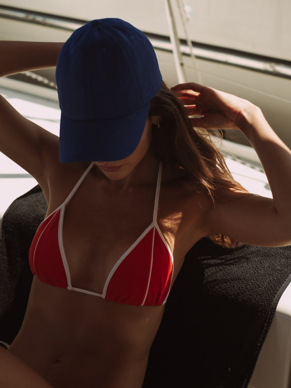 TRIANGLE TIE TOP - CHILI RED