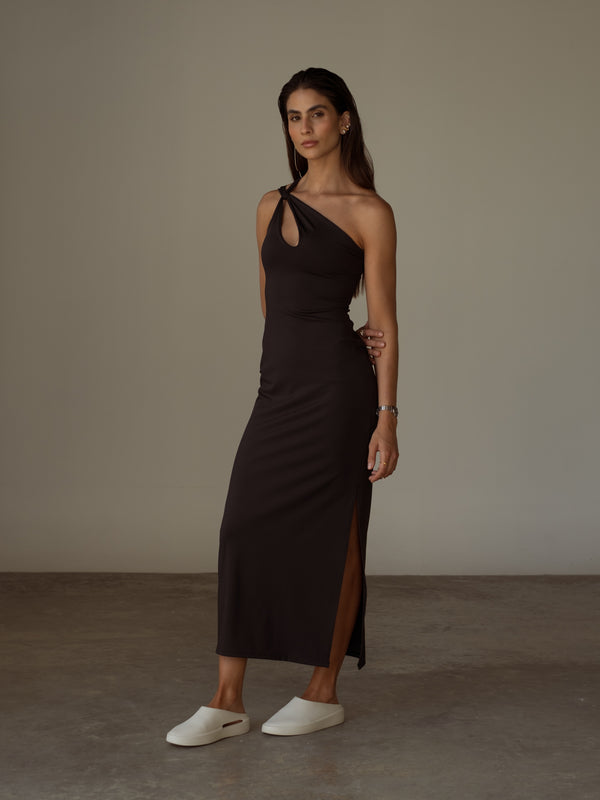 KINKY SOFT DRESS  - BLACK