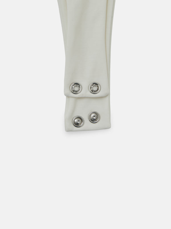 DOUBLE LAYER BODYSUIT - CREAMY & JASPE GRAY