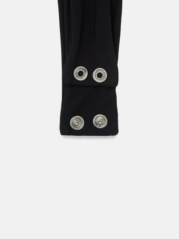 OPEN CURVE BODYSUIT - BLACK