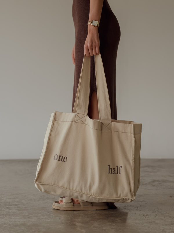 TOTE BAG SEAMS  - STONE