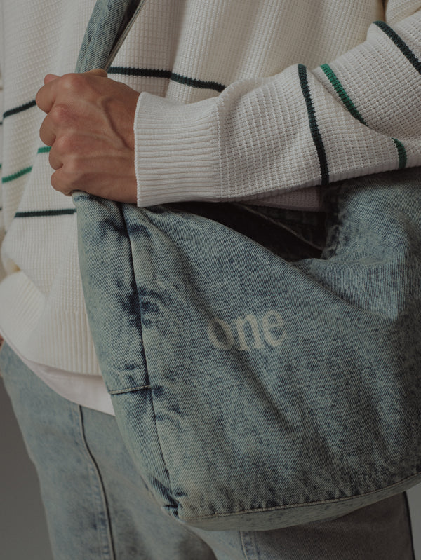 VINTAGE DENIM CROSS BAG - DIRTY CLEAR BLUE