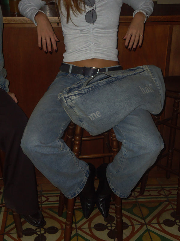 VINTAGE DENIM CROSS BAG - DIRTY CLEAR BLUE