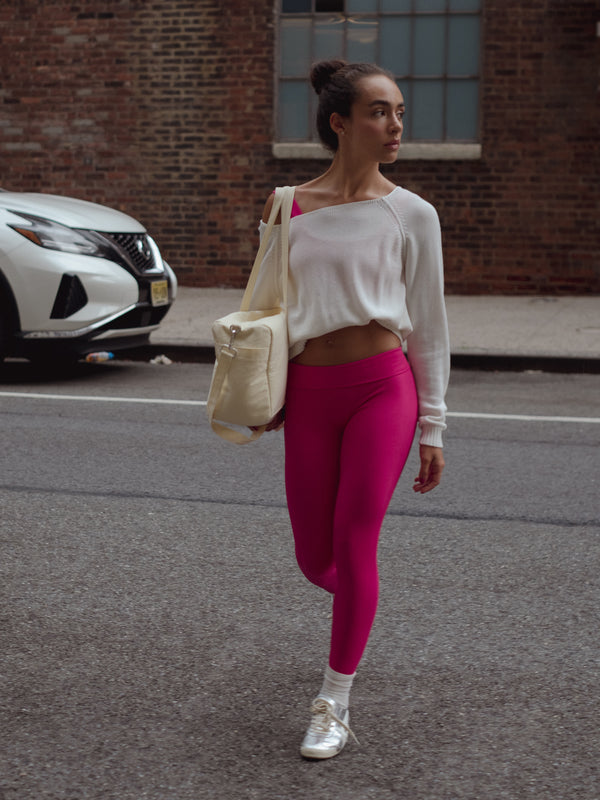 OFF SHOULDER KNIT SWEATER - SOFT WHITE