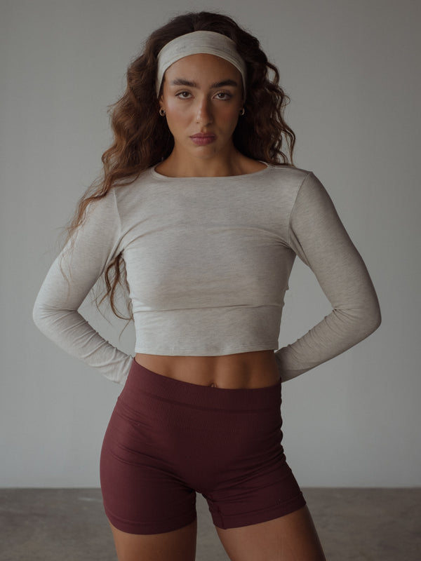 SIMPLY LONG SLEEVE  - CREAMY GRAY