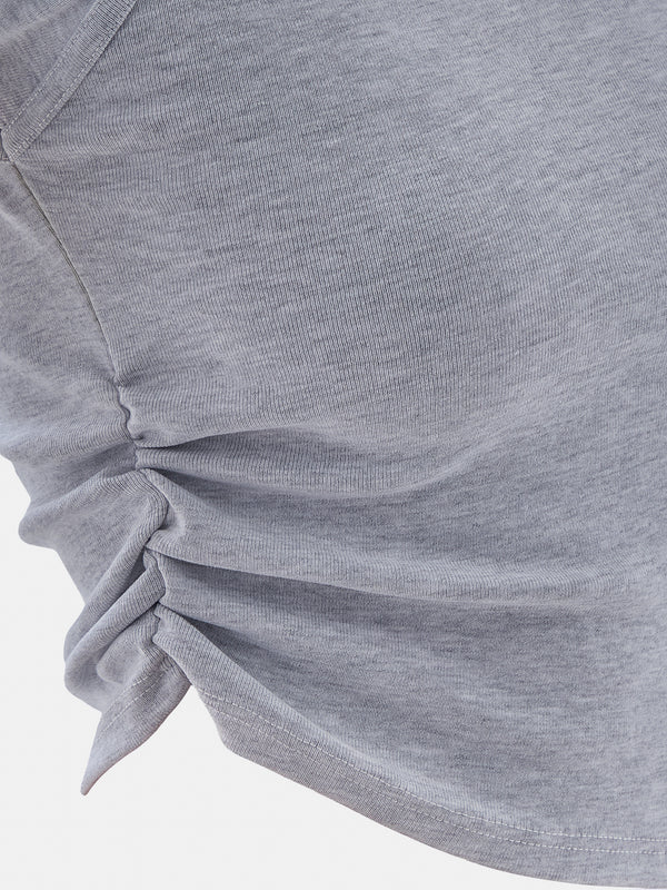 RE-WORKED DRAPED T-SHIRT - GRAY JASPE