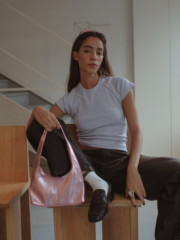 RE-WORKED DRAPED T-SHIRT - GRAY JASPE