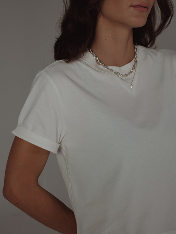 DUST SLEEVE T-SHIRT - SOFT WHITE