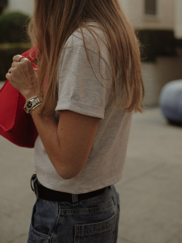 DUST SLEEVE T-SHIRT - GRAY JASPE