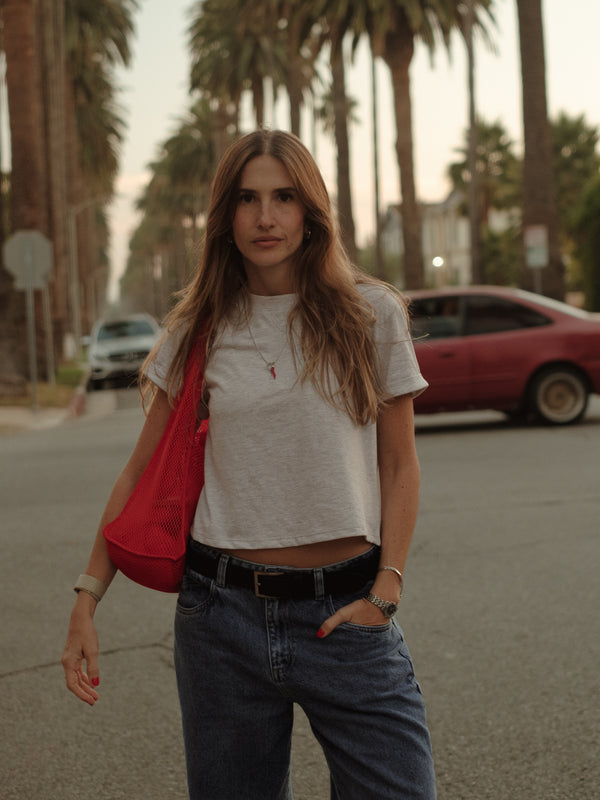 DUST SLEEVE T-SHIRT - GRAY JASPE