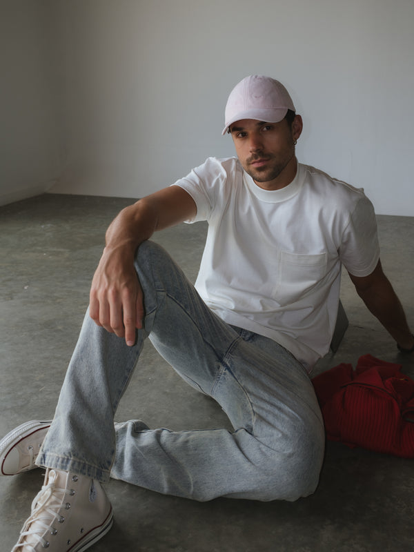 MEN COTTON POCKET T-SHIRT - SOFT WHITE