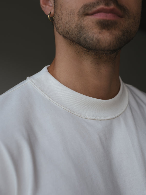 MEN COTTON POCKET T-SHIRT - SOFT WHITE