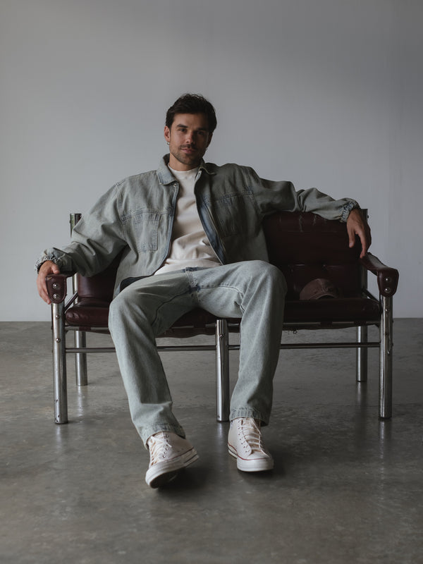 MEN REGULAR RIB T-SHIRT - CREAMY