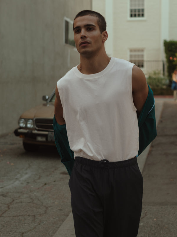 MUSCLE T-SHIRT MEN - SOFT WHITE