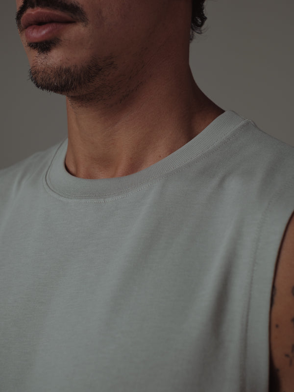 MUSCLE T-SHIRT MEN - GRAY JASPE