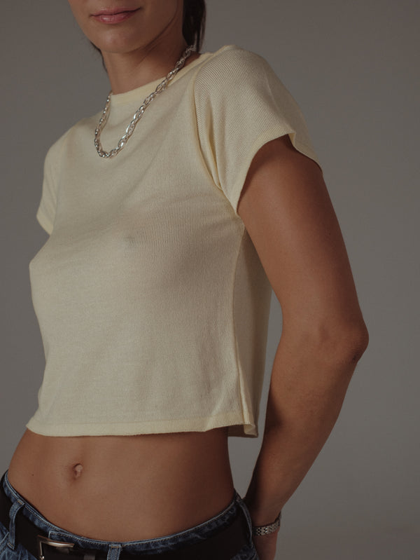 KNIT SIMPLY TEE - BUTTER YELLOW