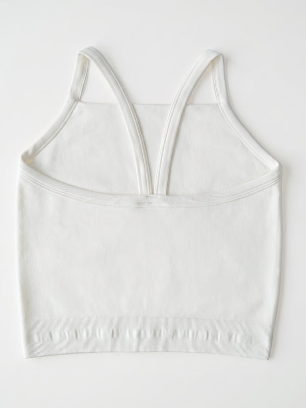 BOX SEAMLESS TANK TOP - IVORY