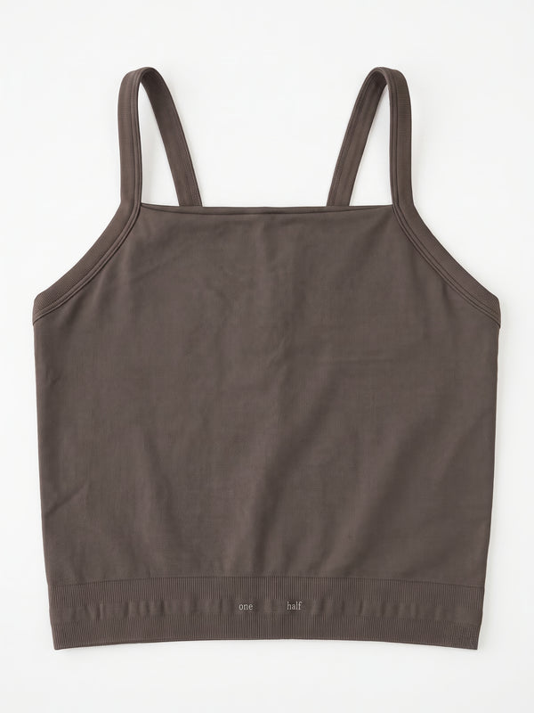 BOX SEAMLESS TANK TOP - TAUPE
