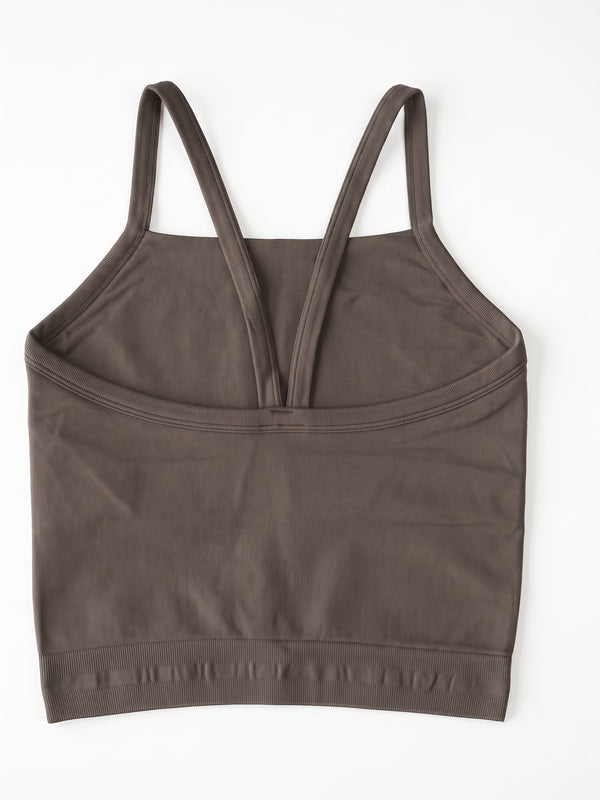 BOX SEAMLESS TANK TOP - TAUPE