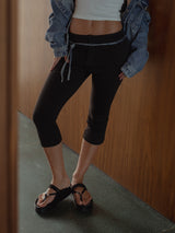 BASIC CAPRI PANT - BLACK