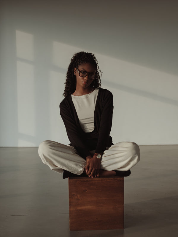 KNIT & KNOT CARDIGAN - BLACK