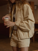 BUBBLE DENIM JACKET - DESERT YELLOW