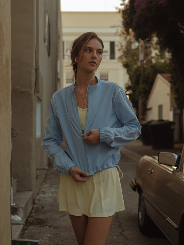 LINE WINDBREAKER JACKET - BABY BLUE