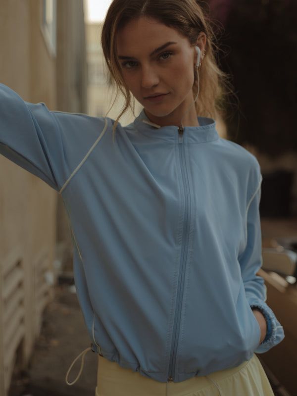 LINE WINDBREAKER JACKET - BABY BLUE