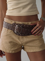OFFSET ASYMMETRIC BELT - VINTAGE BROWN