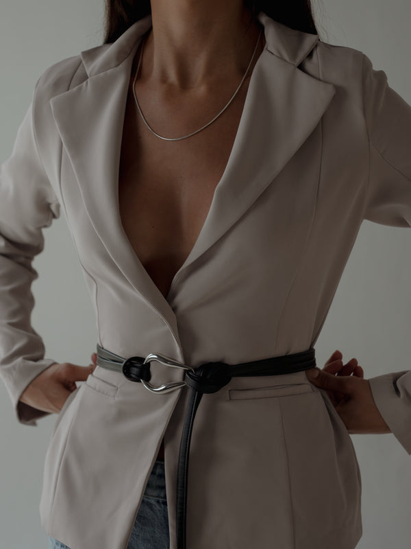 WRAP CORD BELT - BLACK