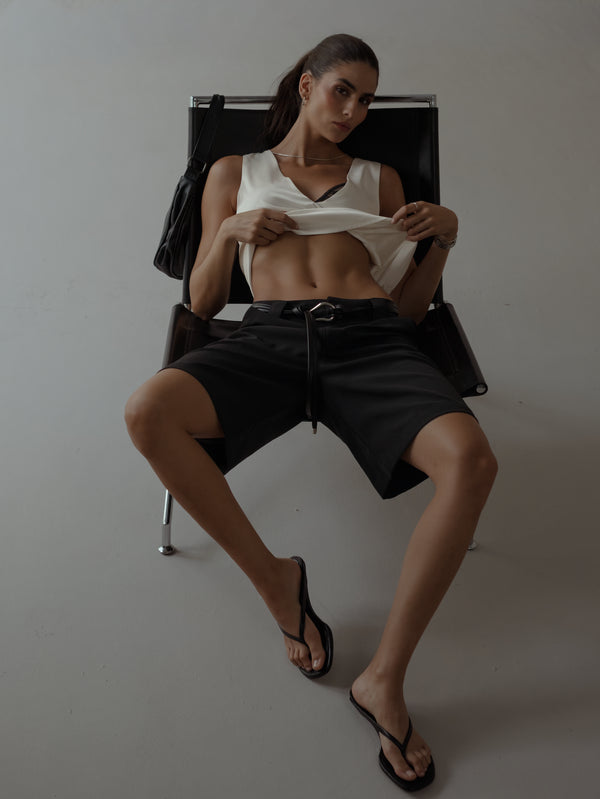 WRAP CORD BELT - BLACK