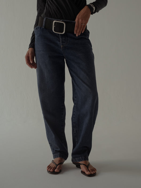 SUEDE BIG BELT - BLACK