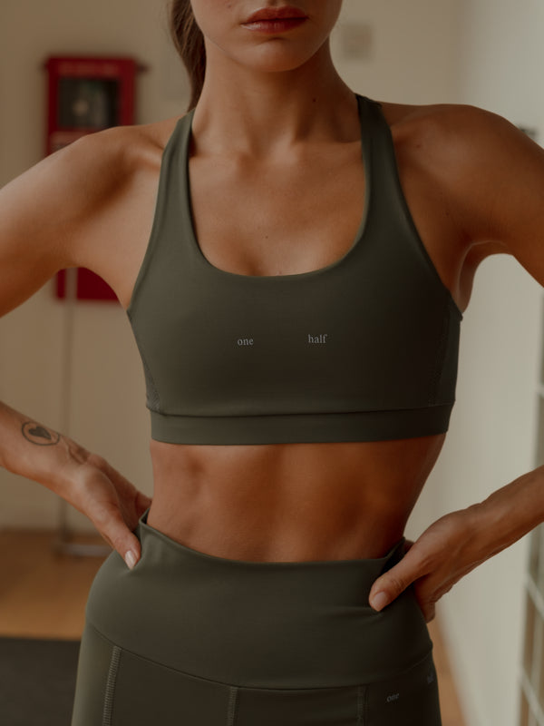 HIKING CROP TOP - PESTO