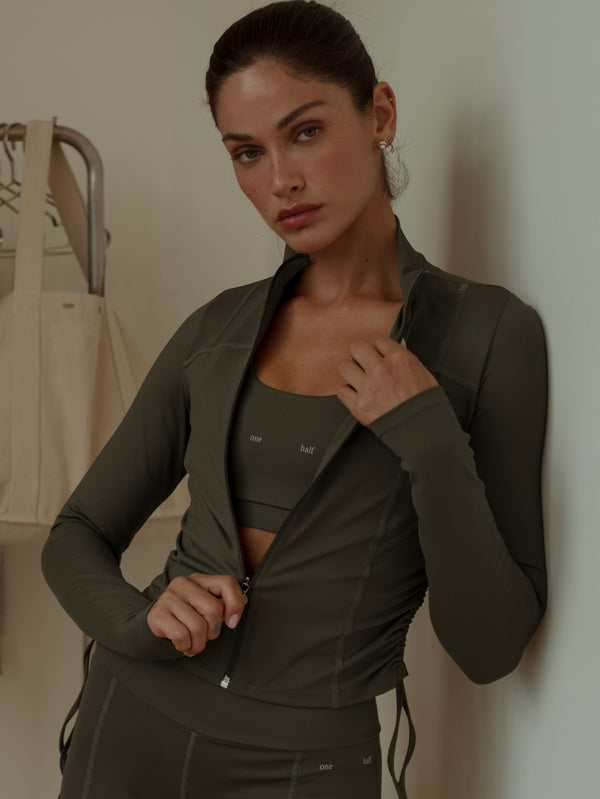 HIKING CROP TOP - PESTO