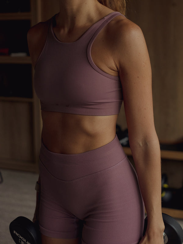 HIGH-PERFORMANCE SEAMLESS CROP TOP - COSMETIC PINK