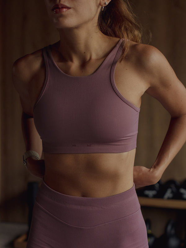 HIGH-PERFORMANCE SEAMLESS CROP TOP - COSMETIC PINK