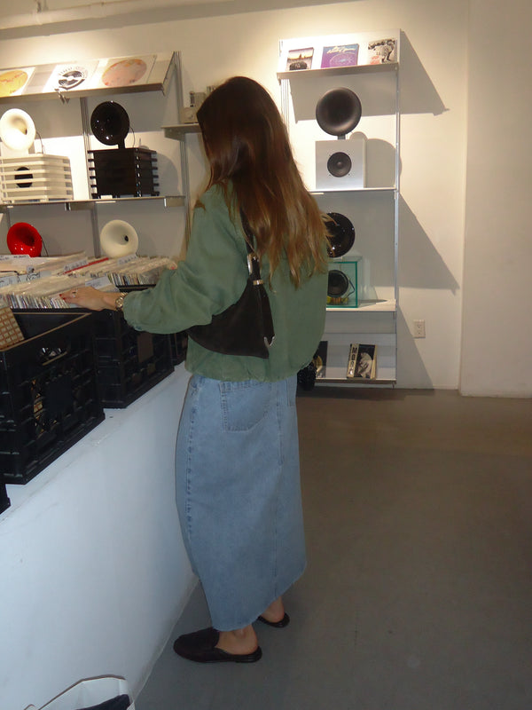 LONG DENIM SKIRT - MEDIUM LIGHT BLUE