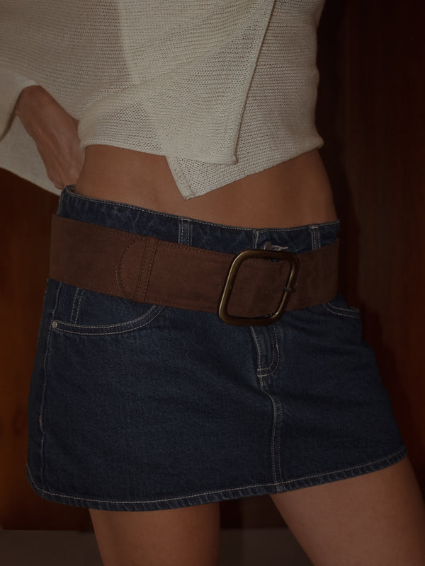INDIGO MINI SKIRT - RAW DENIM
